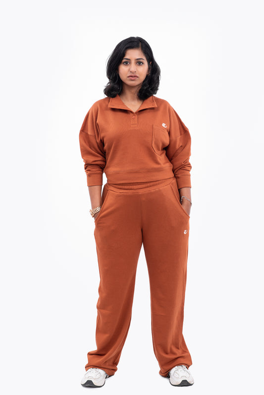 Terry Wide Leg - Rust Brown