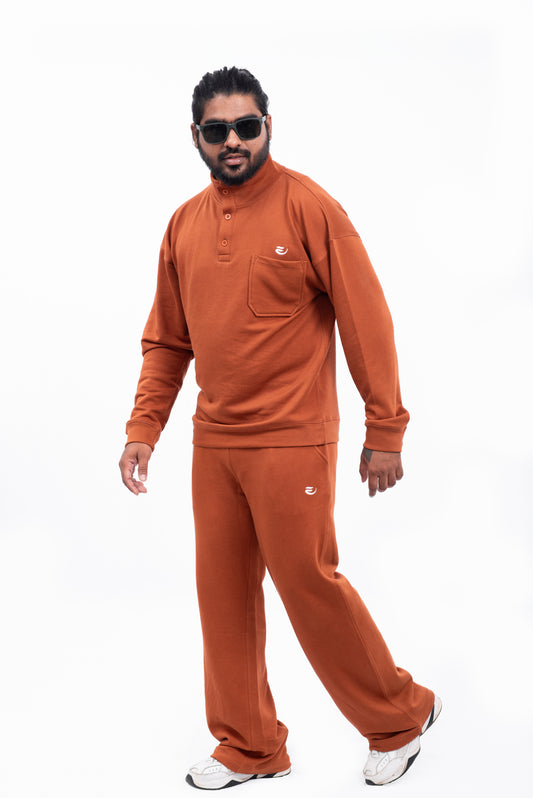 Terry Wide Leg - Rust Brown
