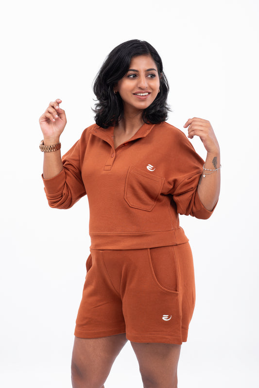 Terry Core Shorts - Rust Brown