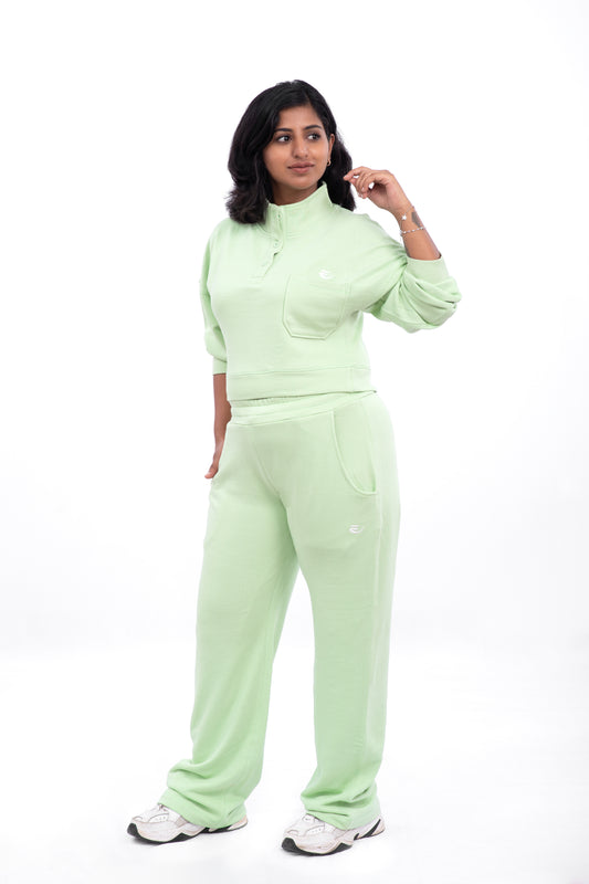 Terry Wide Leg - Pastel Green
